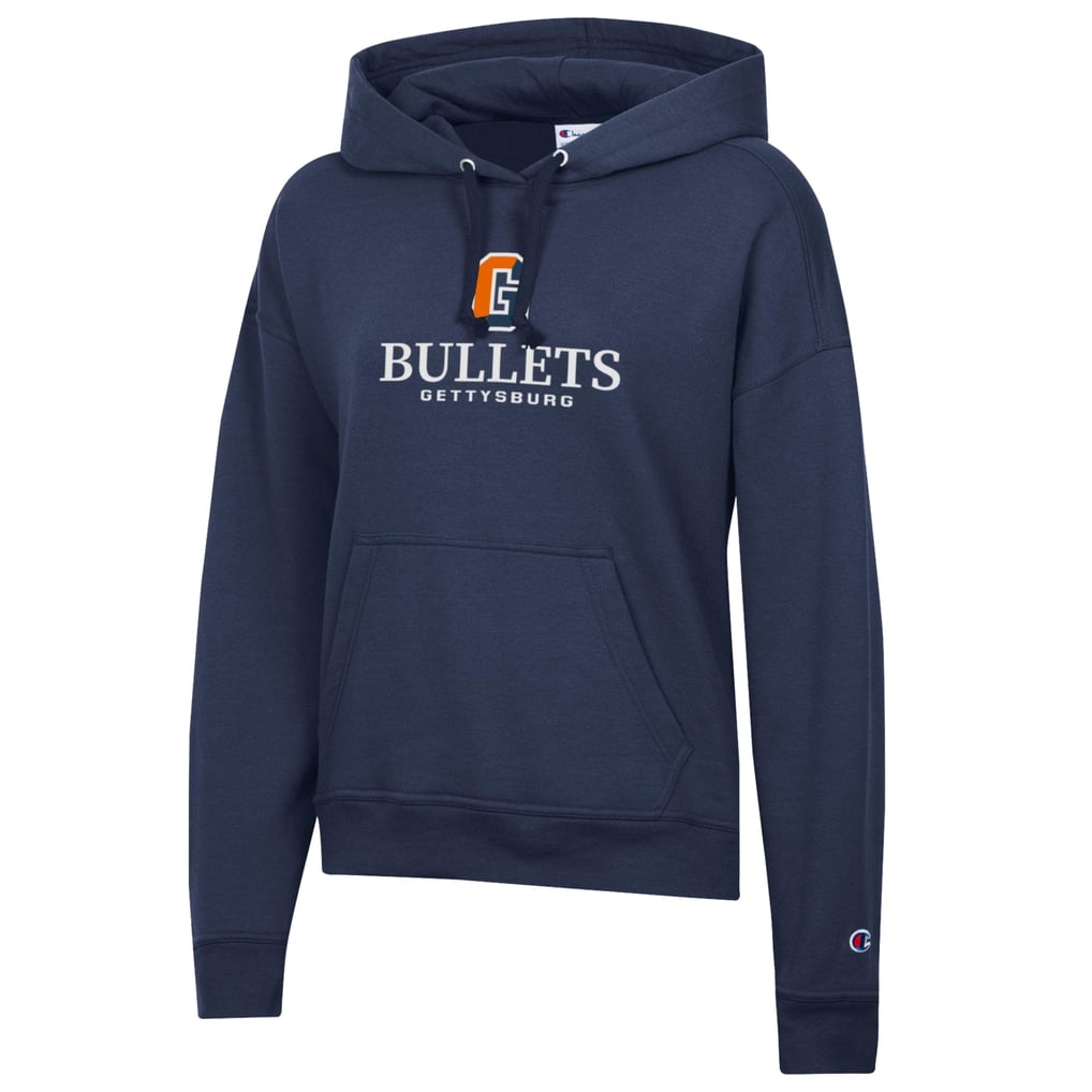  Gettysburg Bullets Champion Women's Powerblend Fleece Pullover Hoodie - Navy